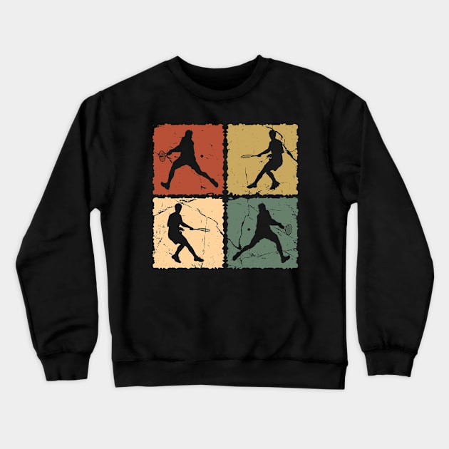 Vintage Tennis Player Crewneck Sweatshirt by POS